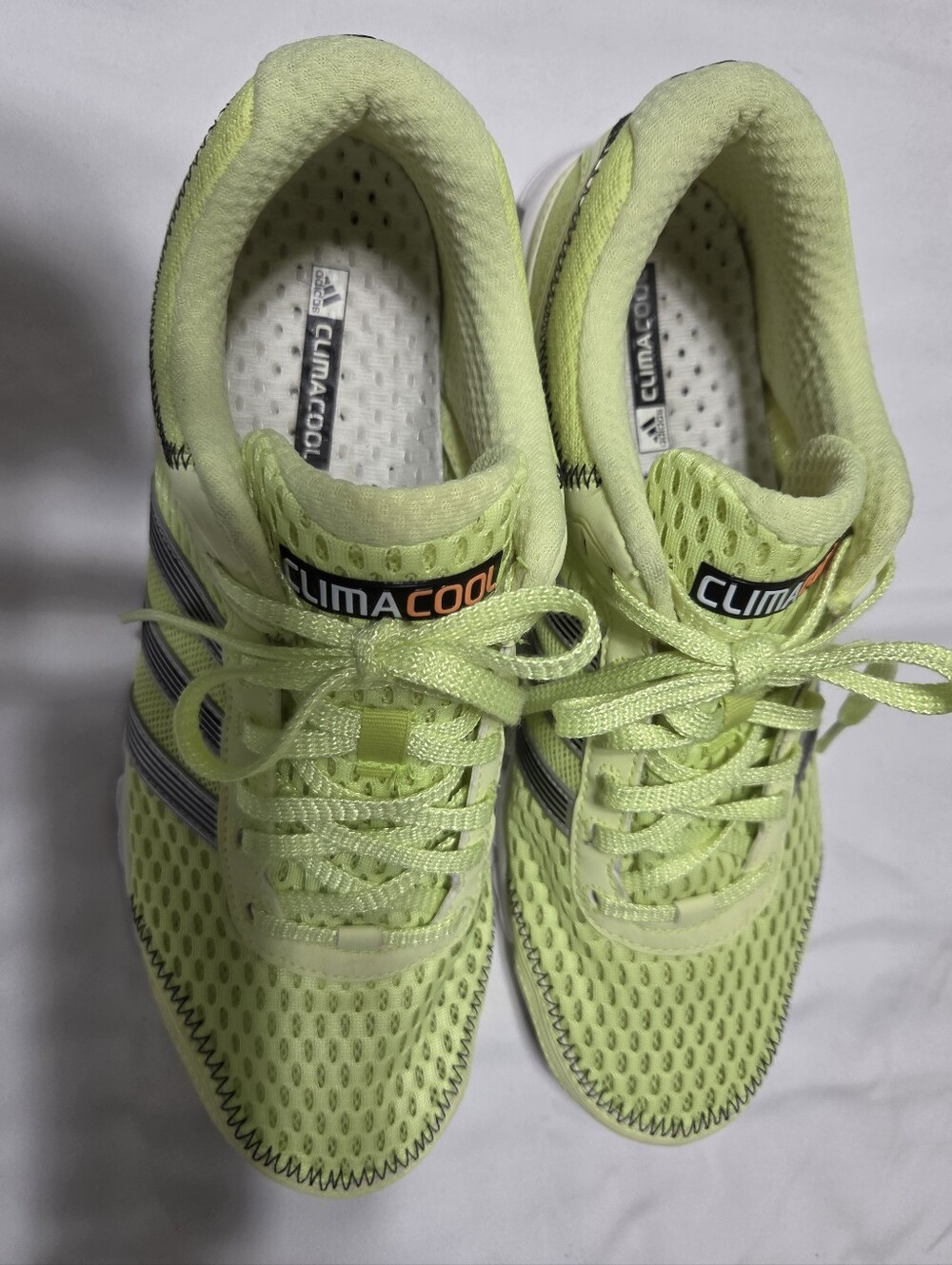 Women's adidas Light Neon Yellow Mesh Athletic Sneakers Sz 9 Great Condition